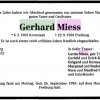 Miess Gerhard 1903-1988 Todesanzeige